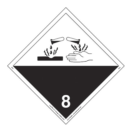 Corrosive Placard, International, PK25 MPN:IPV4