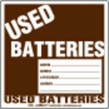 Used Batteries Label, 6