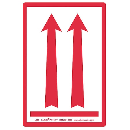 Arrows Label, 4inx6in, Paper, 500 Labels, PK500 MPN:L300