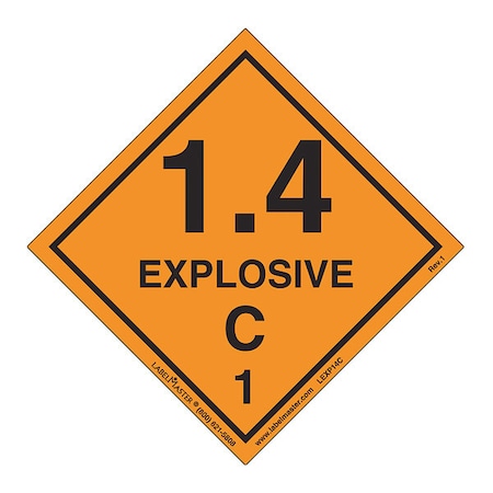 Explosive 1.4 C Label, Paper, PK500 MPN:LEXP14C