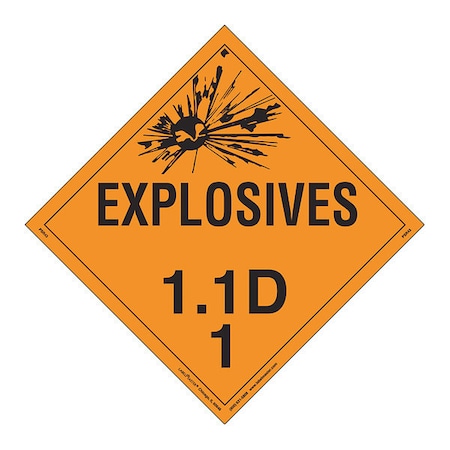 Explosive Class 1.1 D, PK25 MPN:PSR43
