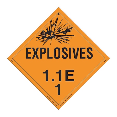 Explosive Class 1.1 E, PK25 MPN:PSR44