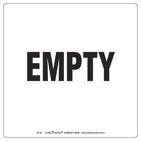 Empty Label, 152mmx152mm, Polyprop, 500 MPN:SL18