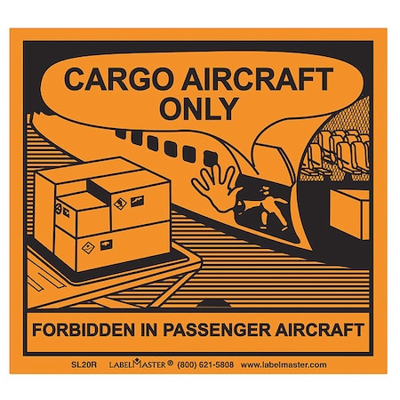 Cargo Aircraft Only Lbl, 100mmx120mm, 500, SL20R MPN:SL20R