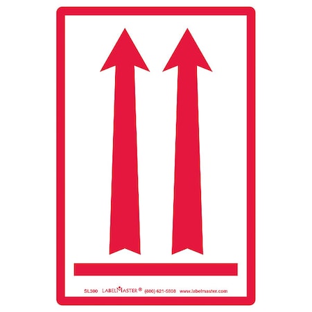 Arrows Label, 4inx6in, Vinyl, 500 Labels, PK500 MPN:SL300