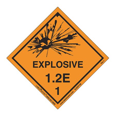 Explosive 1.2 E Label, Vinyl, PK500 MPN:SLEXP12E