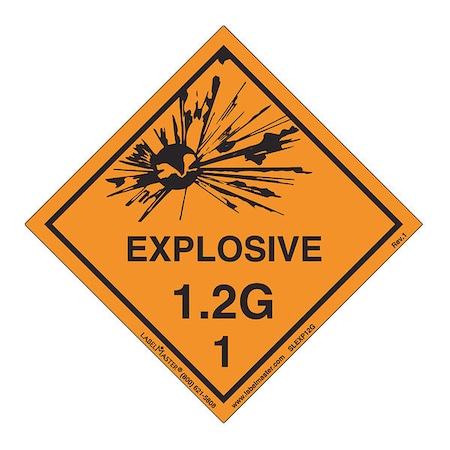 Explosive 1.2 G Label, Vinyl, PK500 MPN:SLEXP12G