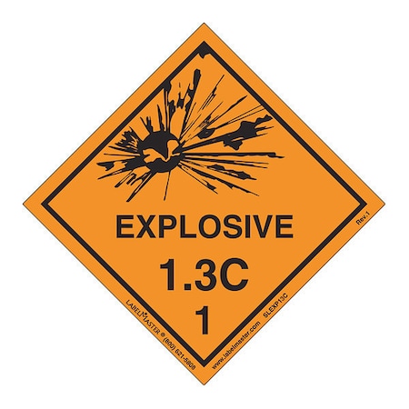Explosive 1.3 C Label, Vinyl, PK500 MPN:SLEXP13C
