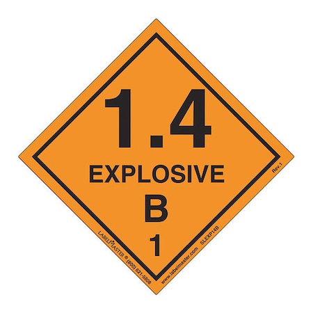Explosive 1.4 B Label, Vinyl, PK500 MPN:SLEXP14B