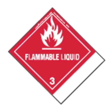Flammable Liquid Label, 100mmx120mm, 500, SNT6 MPN:SNT6