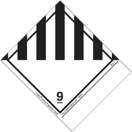 Miscellaneous Dangerous Goods Placard, Dangerous, Semi-Gloss Paper, 500 PK MPN:SNT9