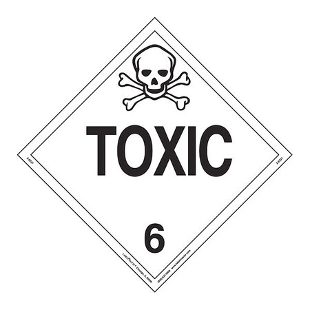 Toxic Placard, Worded, E-Z, PK25 MPN:Z-EZ27