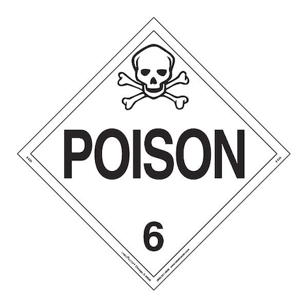 Poison Placard, Worded, E-Z, PK25 MPN:Z-EZ5