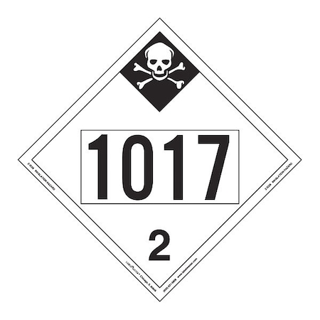 Inhalation Hazard 2 Placard, Vinyl, PK25 MPN:Z-ID28