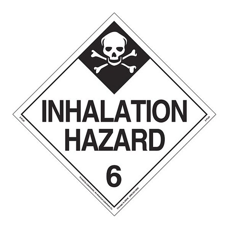 Inhalation Hazard Placard, Tagboard, PK25 MPN:Z-PL29