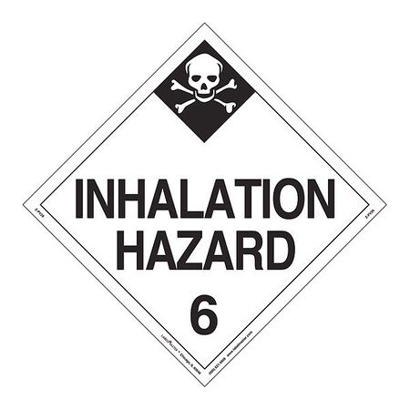 Inhalation Hazard Placard, PK25 MPN:Z-PV29
