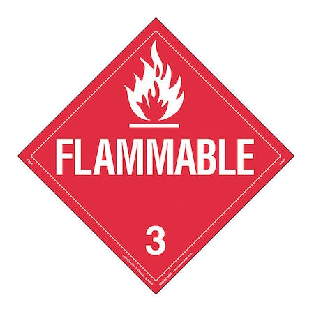 Flammable Liquid Placard, Word, PK25 MPN:Z-PVF