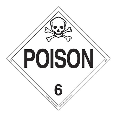 Poison Placard, Worded, PK25 MPN:Z-PVI