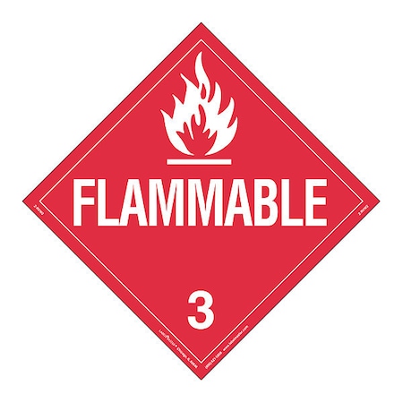 Flammable Liquid Placard, Word, Vinyl, PK25 MPN:Z-RVW2