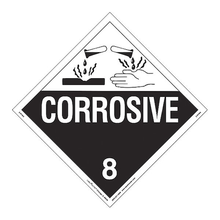Corrosive Placard, Worded, Rigid, PK25 MPN:Z-RVW4