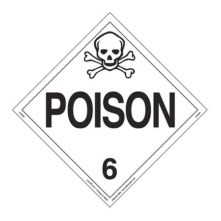 Poison Placard, Worded, Rigid, PK25 MPN:Z-RVW5