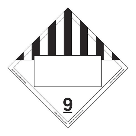 Misc Dangerous Goods Placard, PK25 MPN:ZEZ19B