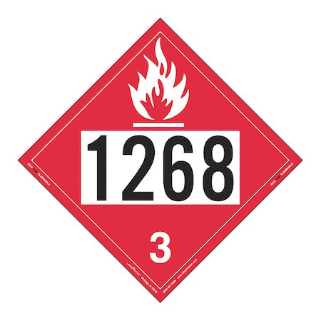 Flammable Liquid Placard 1268, PK25 MPN:ZEZ21268