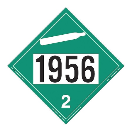 Non-Flammable Gas Placard, Vinyl, PK25 MPN:ZEZ31956