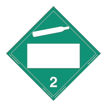 Non Flammable Gas Placard, Vinyl, PK25 MPN:ZEZ3B