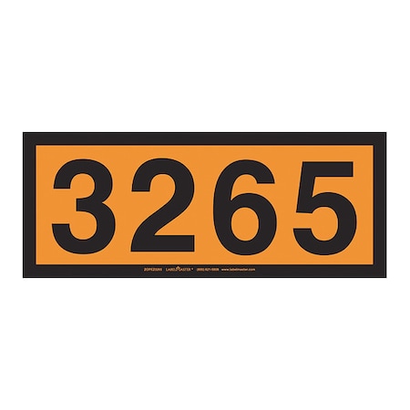 UN3265 Orange Panel, E-Z, PK25 MPN:ZOPEZ3265