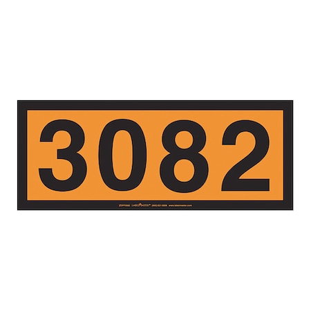 UN3082 Orange Panel, Permanent, PK25 MPN:ZOPP3082