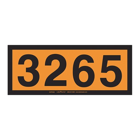 UN3265 Orange Panel, Permanent, PK25 MPN:ZOPP3265