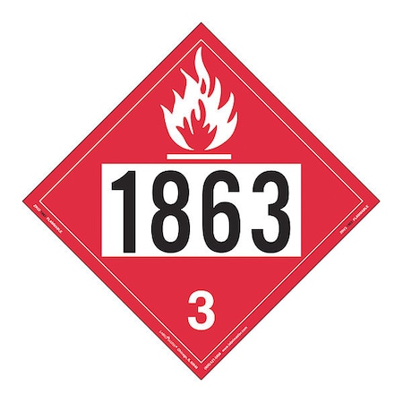 Flammable Liquid Placard, 1863, PK25 MPN:ZRV21863