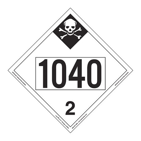 UN 1040 Inhalation Hazard, PK25 MPN:ZRV281040