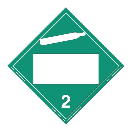 Non-Flammable Gas Placard, PK25 MPN:ZRV3B