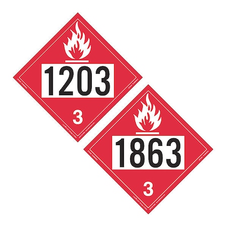 Placard1203 Gasoline/1863, PK25 MPN:ZTV0363
