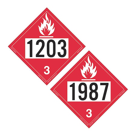Placard1203 Gasoline/1987, PK25 MPN:ZTV0387