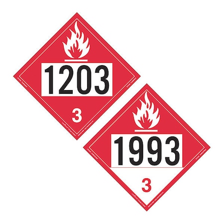 Placard1203 Gasoline/1993, PK25 MPN:ZTV0393