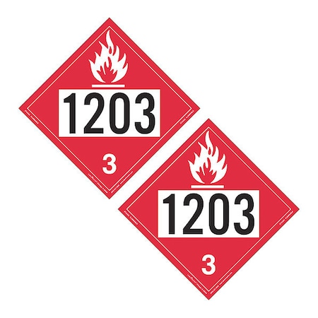 Placard1203 Gasoline/1203, PK25 MPN:ZTV1203