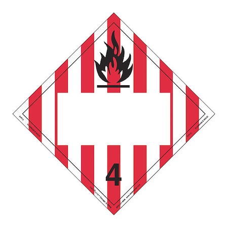 Flammable Solid Placard, Blank, PK25 MPN:ZVP13