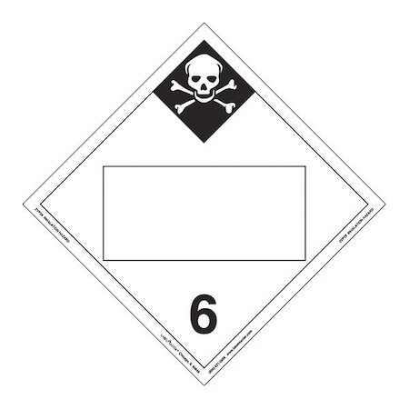 Inhalation Hazard Placard, PK25 MPN:ZVP29