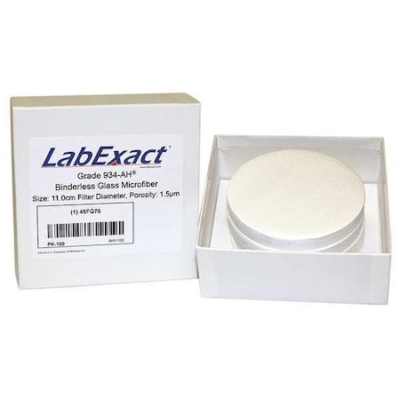 Glass Microfiber Filter, 110mm dia., PK100 MPN:LSS-AH1100