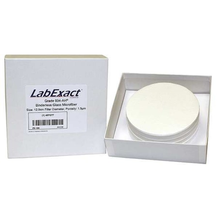 Glass Microfiber Filter, 125mm dia., PK100 MPN:LSS-AH1250