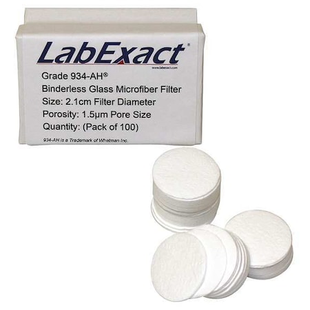 Glass Microfiber Filter, 21mm dia., PK100 MPN:LSS-AH2100