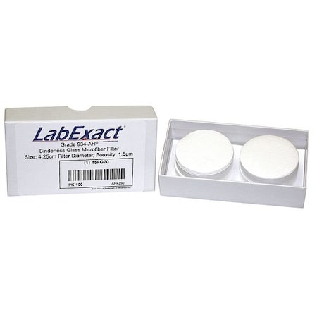 Glass Microfiber Filter, 42.5mm dia, PK100 MPN:LSS-AH4250