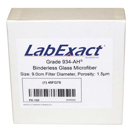 Glass Microfiber Filter, 90mm dia., PK100 MPN:LSS-AH9000