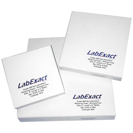 Weighing Paper, 6 In. L, 6 In. W, PK500 MPN:12L007