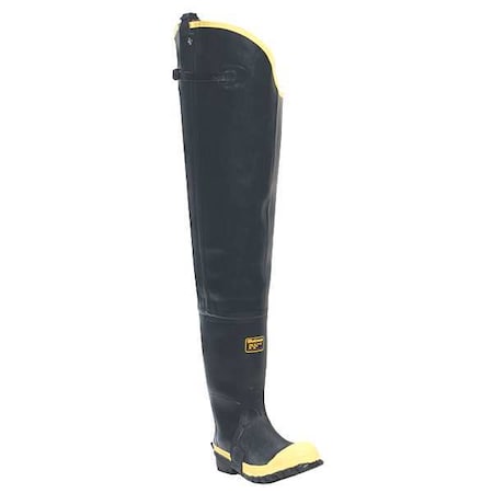 Hip Wader, Rubber Upper, Rubber Outsole, Steel Toe, 31 in Boot Height, Defined Heel Heel, Size 6 D MPN:109050