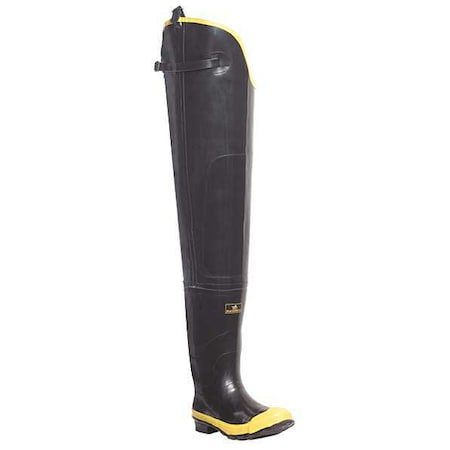 Hip Wader, Rubber Upper, Rubber Outsole, Steel Toe, 32 in Boot Height, Defined Heel Heel, Size 14 D MPN:24009091