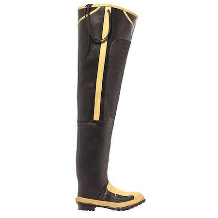 Hip Wader, Rubber Upper, Rubber Outsole, Steel Toe, 32 in Boot Height, Defined Heel Heel, Size 9 D MPN:24509099
